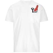 T-shirt Kappa T-shirt Uomo 381j18w_authentic_bredy_bianco