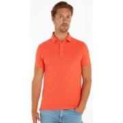 T-shirt Tommy Hilfiger Polo ajusté orange en coton bio