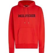 Polaire Tommy Hilfiger Sweat à capuche oversize rouge en coton bio