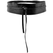 Ceinture Pieces 17028428 LEATHER WAIST BELT-BLACK