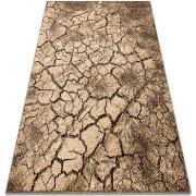 Tapis Rugsx Tapis KARMEL Terra sol fissuré noix 200x300 cm