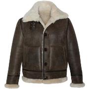 Blouson Schott Blouson aviateur en cuir homme ref 58050 marron