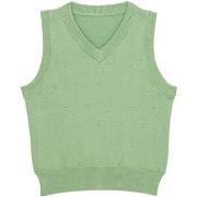 Pull enfant Little Hedonist Pull tricoté sans manches vert neuf