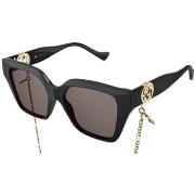 Lunettes de soleil Gucci GG1023S Lunettes de soleil, Noir/Marron, 54 m...