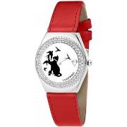 Montre Sc Crystal MF316-OISEAU-CHAT+BRACELET006-ROUGE