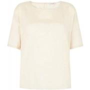 T-shirt Bruce Field Top pure soie col rond manche courte