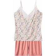 Pyjamas / Chemises de nuit Pomm'poire Top + short multico ivoire Palan...