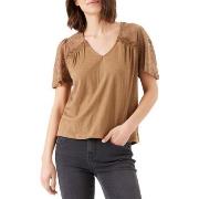 T-shirt Garcia Tee-shirt UNI DENTELLE Golden