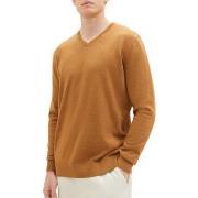 Pull Tom Tailor Pull BASIC V NECK Dark Camel