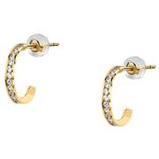 Bijoux Cleor Boucles d'oreilles en or 375/1000 et zircon