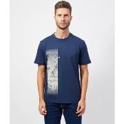 T-shirt BOSS T-shirt en coton bleu avec imprimé nouvelle saison