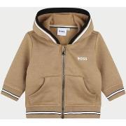 Sweat-shirt enfant BOSS Sweat-shirt beige pour nouveau-né avec logo