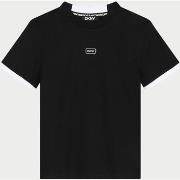 T-shirt enfant Dkny T-shirt noir bicolore pour enfant