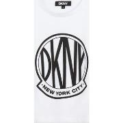 T-shirt enfant Dkny T-shirt court blanc pour fille