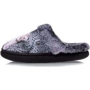 Chaussons Isotoner Chaussons mules bouncy Femme Gris chats