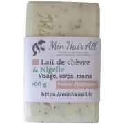 Bio &amp; naturel Min'hair'all Savon au lait de chevre a la nigelle BI...