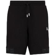 Short Ea7 Emporio Armani Tonal Tape Logo Series Board Shorts - Black