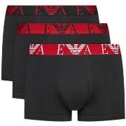 Boxers Emporio Armani 3 Pack Stretch Cotton Trunks Black