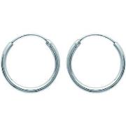 Boucles oreilles Brillaxis Créoles argent rhodié 20mm