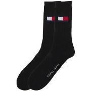 Chaussettes Tommy Hilfiger 2 Pack Flag Logo Socks Black