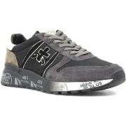 Chaussures Premiata Running Suede Sneaker Uomo Black Gray LANDER-4951