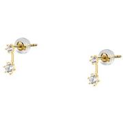 Bijoux Cleor Boucles d'oreilles en or 375/1000 et zircon