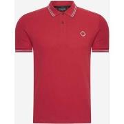 T-shirt Ma.strum Polo à double boutonnage - rouge carmin