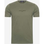 T-shirt Fred Perry T-shirt brodé - couronne de laurier vert