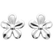 Boucles oreilles Brillaxis Boucles d'oreilles Fleur en argent rhodié