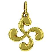 Pendentifs Bijoux Basques Pendentif croix basque or jaune 9 carats 8mm