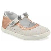 Ballerines enfant GBB PLACIDA BLANC ET ROSE METAL