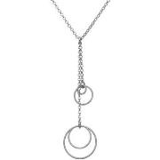 Collier Orusbijoux Collier Argent Rhodié Doubles Chaînes Cercles Diama...