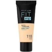 Fonds de teint &amp; Bases Maybelline New York Fit Me Matte+poreless F...