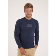 Pull Camberabero Sweat col rond uni bleu marine