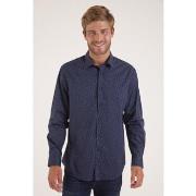 Chemise Camberabero Chemise manches longues à motifs bleu marine