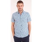 Chemise Camberabero Chemise manches courtes imprimé fleuri blanc