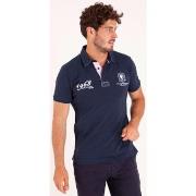 T-shirt Camberabero Polo uni détails col et broderies poitrine