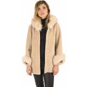 Veste Levis Veste laine et renard beige-045139