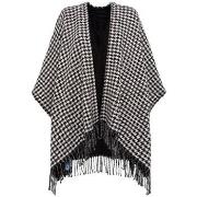 Echarpe Blugirl Poncho pied-de-poule avec broche