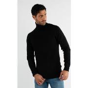 Pull Hollyghost Pull col roulé noir en touch cashemere unicolore