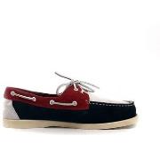 Chaussures bateau Duca Di Morrone Santiago - Suede Red/Blue