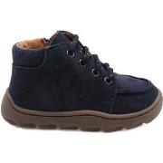 Bottines enfant Babybotte Bottillons Barefoot Anatomic Velour Bleu