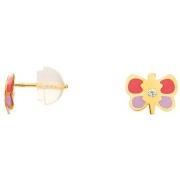 Boucles oreilles Cleor Boucles d'oreilles en or 375/1000 et oxyde