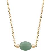 Collier Brillaxis Collier plaqué or aventurine verte