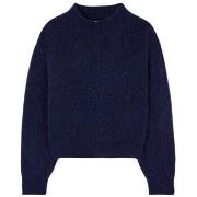 Pull American Vintage Pull East Turtleneck Femme Vintage Blue Navy