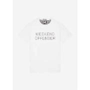 T-shirt Weekend Offender Tornaco - chèque blanc pour le milieu de la m...