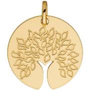 Pendentifs Brillaxis Médaille arbre de vie tronc ajouré or 18 carats