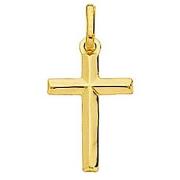 Pendentifs Brillaxis Pendentif croix or jaune 18 carats