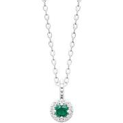 Collier Brillaxis Collier argent rodhie et oz vert 45 cm