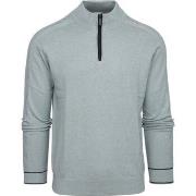 Sweat-shirt Blue Industry Pull Half Zip Vert Clair